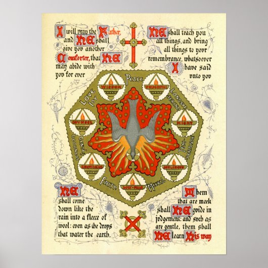 Illuminiertes Manuskript für Whitsuntide Poster (Vorne)