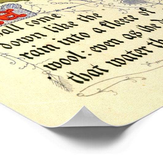 Illuminiertes Manuskript für Whitsuntide Poster (Ecke)