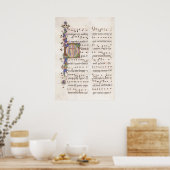 Illuminiertes Manuskript mittelalterlicher Musik | Poster (Küche)
