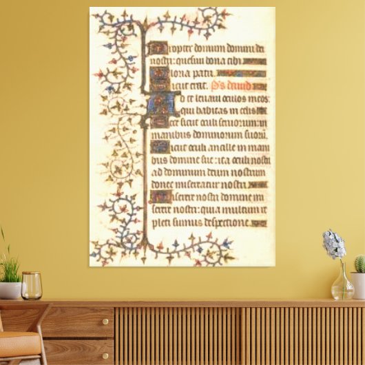 Illuminiertes Manuskript-Poster Leinwanddruck (Insitu (Wohnzimmer))