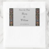 Illuminiertes Manuskript Save the Date Aufkleber (Tasche)