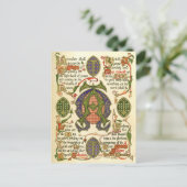 Illuminiertes Symbol, das das Adventfestival darst Postkarte (Stehend Vorderseite)