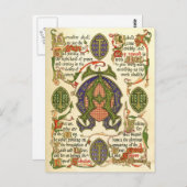 Illuminiertes Symbol, das das Adventfestival darst Postkarte (Vorne/Hinten)