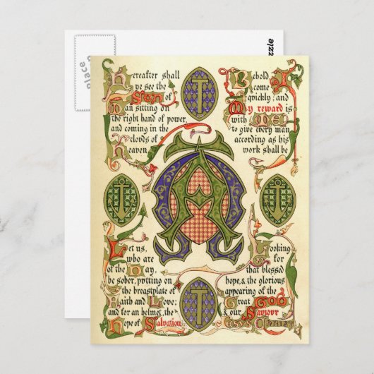 Illuminiertes Symbol, das das Adventfestival darst Postkarte (Vorne/Hinten)