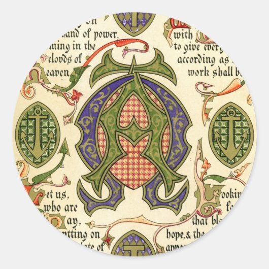 Illuminiertes Symbol, das das Adventfestival darst Runder Aufkleber (Vorderseite)