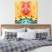 Illuminöse gearbeitete Canvas Print Leinwanddruck (Insitu (Schlafzimmer))