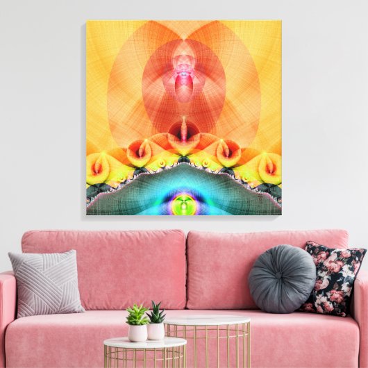 Illuminöse gearbeitete Canvas Print Leinwanddruck (Insitu (Wohnzimmer))