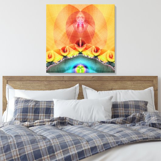 Illuminöse gearbeitete Canvas Print Leinwanddruck (Insitu (Schlafzimmer))