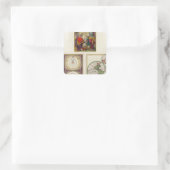 Illus Title Page Solar System, Charte vom Globo Quadratischer Aufkleber (Tasche)