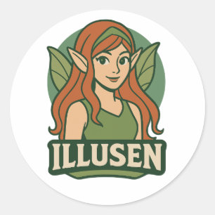 Illusen Runder Aufkleber