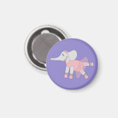 illusima Ballerina Elephant Light Lila Magnet (Vorderseite/Rückseite)