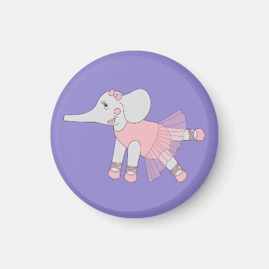 illusima Ballerina Elephant Light Lila Magnet (Vorne)