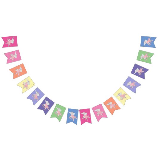illusima Ballerina Elephant Rainbow Bunting Flags Wimpelkette (Alle)