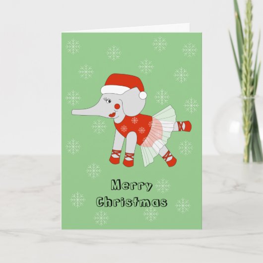 illusima Ballerina Elephant Weihnachten Schneefloc (Vorderseite)
