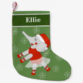 illusima Ballerina Elephant Weihnachten Schneefloc Kleiner Weihnachtsstrumpf (Vorderseite)