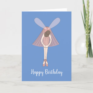 illusima Ballerina Fairy Blue Geburtstagskarte Karte