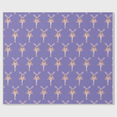 illusima Ballerina Fairy Lila Wrapping Paper Geschenkpapier (Flach)