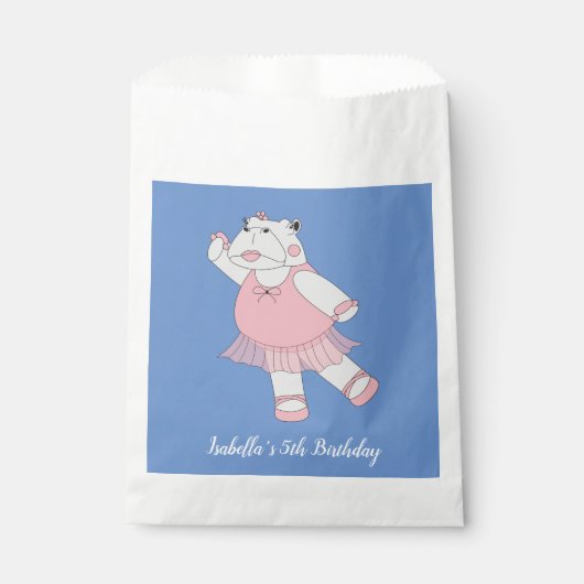 illusima Ballerina Hippo Blue Geschenktütchen (Vorderseite)