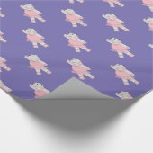 illusima Ballerina Hippo Lila Geschenkpapier (Ecke)