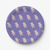 illusima Ballerina Hippo Lila Pappteller (Vorderseite)