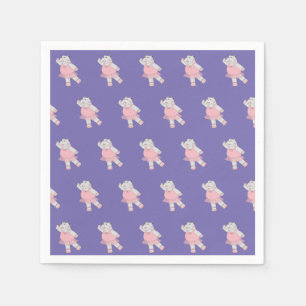 illusima Ballerina Hippo Lila Serviette