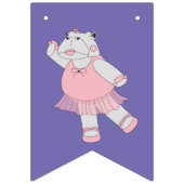 illusima Ballerina Hippo Lila Wimpelkette (Zweite Fahne)