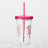 illusima Ballerina Hippo mit Text Acryltrinkbecher (Rechts)