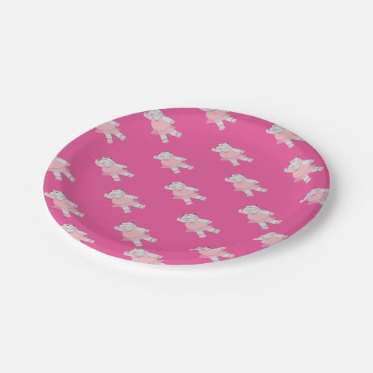 illusima Ballerina Hippo Pappteller (Schrägansicht)