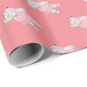 illusima Ballerina Hippo Peach Geschenkpapier (Rolleneckpunkt)