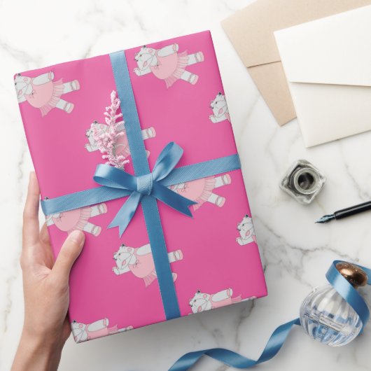 illusima Ballerina Hippo Pink Geschenkpapier (Schenken)