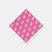 illusima Ballerina Hippo Pink Serviette (Ecke)
