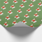 illusima Ballerina Llama Christmas Green Geschenkpapier (Ecke)