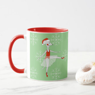 illusima Ballerina Maus Weihnachten Schneeflocken Tasse