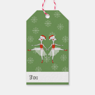 illusima Ballerina Mäuse Weihnachten Schneeflocken Geschenkanhänger