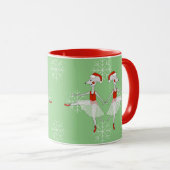 illusima Ballerina Mäuse Weihnachten Schneeflocken Tasse (VorderseiteRechts)