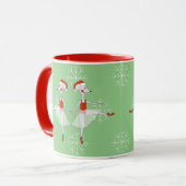 illusima Ballerina Mäuse Weihnachten Schneeflocken Tasse (Vorderseite Links)
