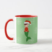 illusima Ballerina Mermaid Weihnachtsschneeflocken Tasse (Links)