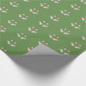 illusima Ballerina Mice Christmas Green Geschenkpapier (Ecke)
