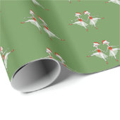 illusima Ballerina Mice Christmas Green Geschenkpapier (Rolleneckpunkt)