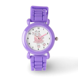 illusima Ballerina Nilpferd Helle Violette Kinderu Armbanduhr
