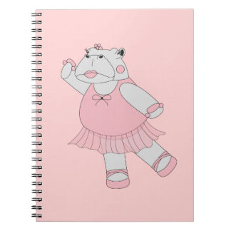 illusima Ballerina Nilpferd Hellrosa Notizblock