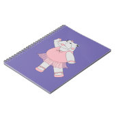 illusima Ballerina Nilpferd Lila Notizblock (Linke Seite)