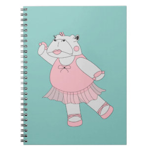 illusima Ballerina Nilpferd Notizblock