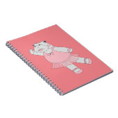 illusima Ballerina Nilpferd Pfirsich Notizblock (Rechte Seite)