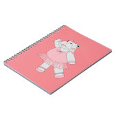 illusima Ballerina Nilpferd Pfirsich Notizblock (Linke Seite)
