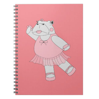 illusima Ballerina Nilpferd Pfirsich Notizblock