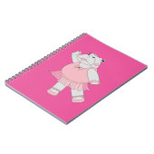 illusima Ballerina Nilpferd Rosa Notizblock (Linke Seite)