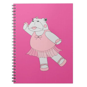 illusima Ballerina Nilpferd Rosa Notizblock