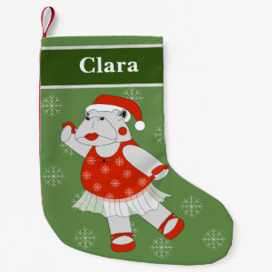 illusima Ballerina Nilpferd Weihnachten Schneefloc Kleiner Weihnachtsstrumpf