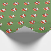 illusima Ballerina Owl Christmas Green Geschenkpapier (Ecke)
